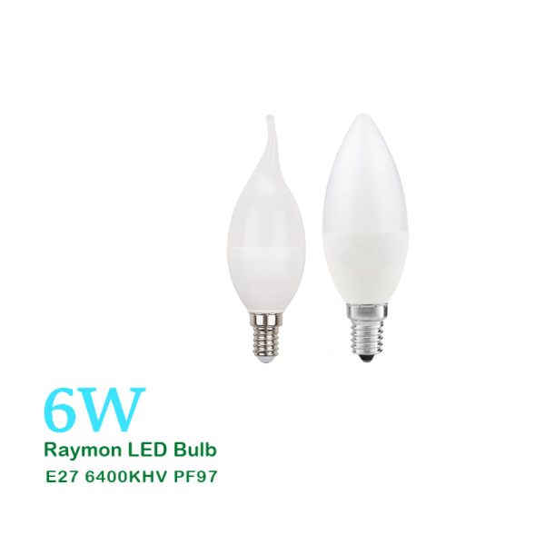 لامپ فوق کم مصرف شمعی ۶ وات